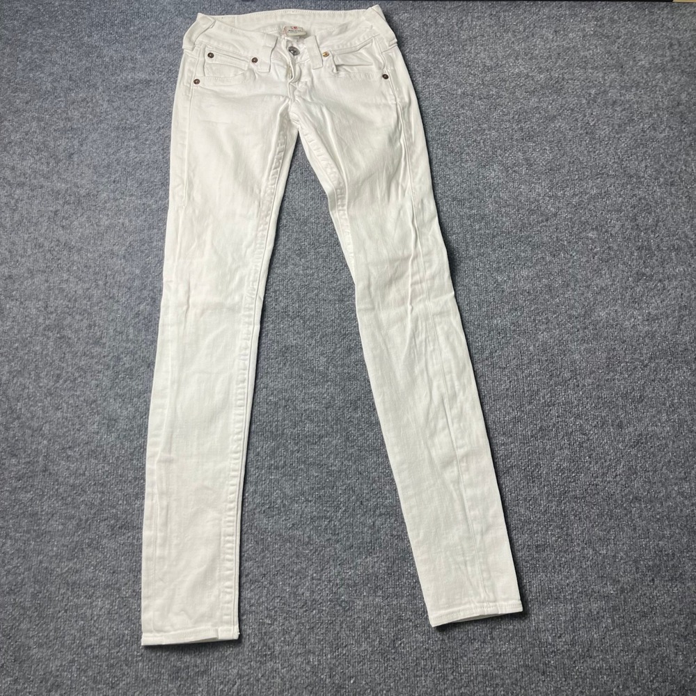 True Religion Jeans Womens Size 26 White Skinny Slim Fit Denim Pants